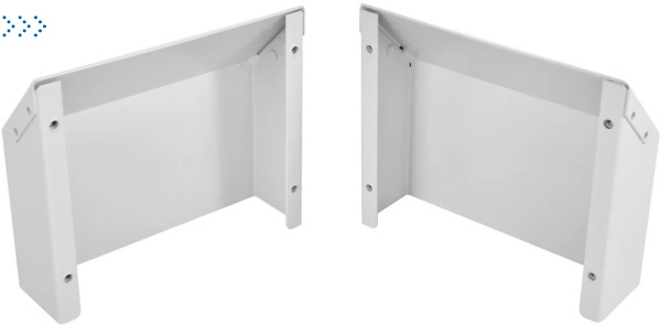 Оцинкованные козырьки защитные для вентилятора и фильтра D92 в шкафы ШТВ-НЭ глубиной 210 мм