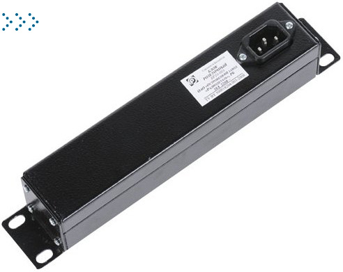 Блок силовых розеток 10" без шнура с выключателем, 3 розетки, цвет черный