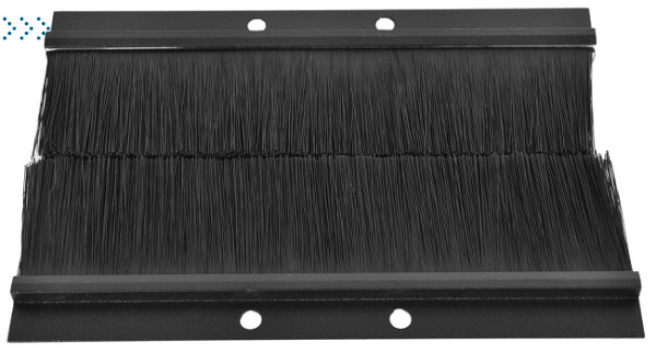 Комплект щеточного ввода в шкаф, универсальный, цвет черный