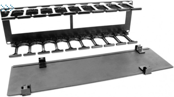 Органайзер кабельный горизонтальный с пластиковыми пальцами 19" 3U