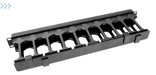 Органайзер кабельный горизонтальный с пластиковыми пальцами 19" 1U