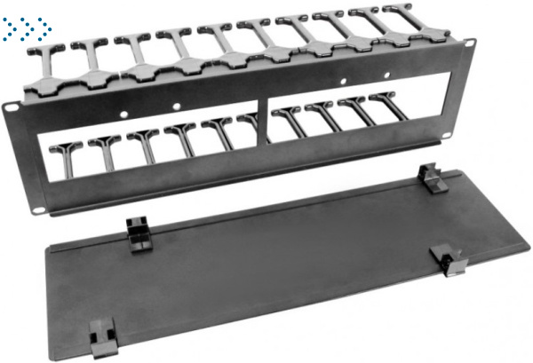 Органайзер кабельный горизонтальный с пластиковыми пальцами 19" 3U