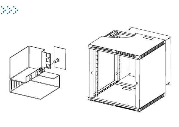 Стенка задняя к шкафу ШРН, ШРН-Э и ШРН-М 9U в комплекте с крепежом, цвет черный