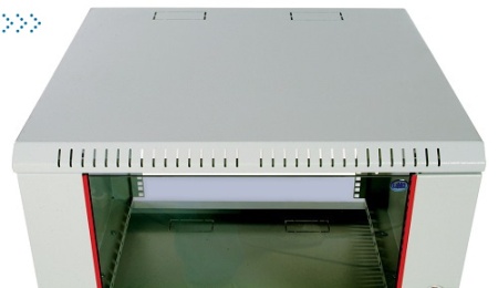 Шкаф телекоммуникационный настенный разборный 15U (600х350) дверь стекло