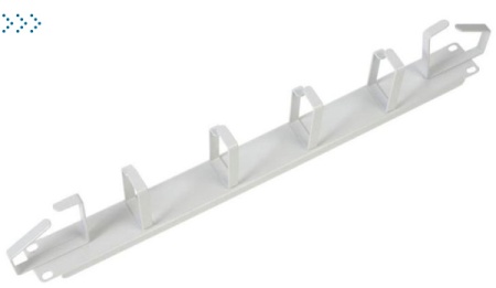 Органайзер кабельный горизонтальный 19" 1U, 6 колец