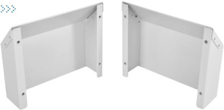 Оцинкованные козырьки защитные для вентилятора и фильтра D125 в шкафы ШТВ-НЭ глубиной 250, 300 мм