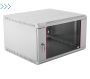 Шкаф телекоммуникационный настенный разборный 6U (600х520) дверь стекло