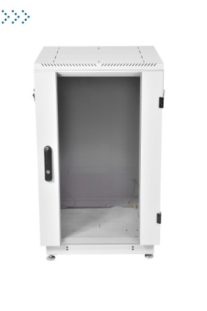 Шкаф телекоммуникационный напольный 18U (600x600) дверь стекло, цвет чёрный