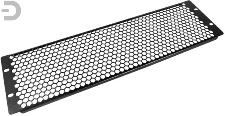 Фальшпанель в шкаф 19" 3U перфорированная, цвет черный