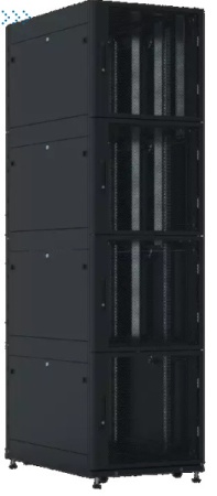 Шкаф серверный ПРОФ напольный колокейшн 44U (600x1200) 4 секции, дверь перфор. 2 шт., черный, в сборе