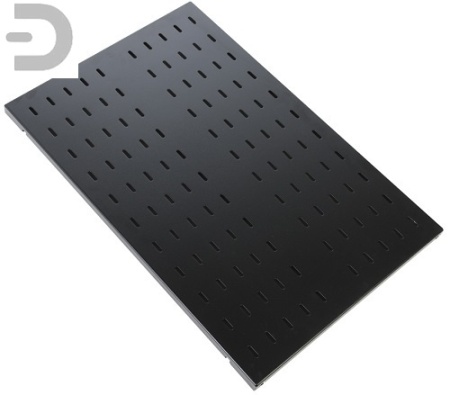 Полка перфорированная грузоподъёмностью 100 кг., глубина 620 мм, цвет черный