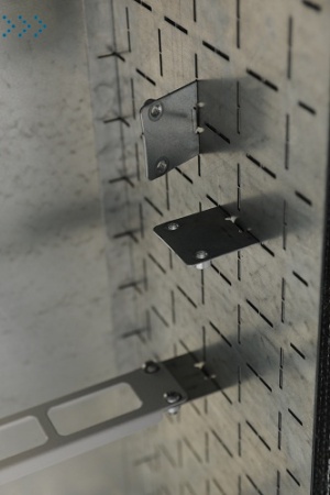 Шкаф уличный всепогодный настенный 12U (600х500), передняя дверь вентилируемая