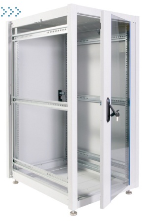 Шкаф телекоммуникационный напольный ЭКОНОМ 24U (600 × 1000) дверь стекло, дверь металл