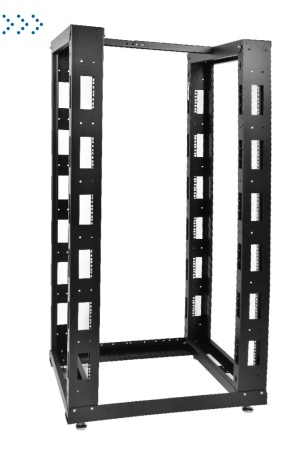 Стойка телекоммуникационная универсальная 24U двухрамная, цвет черный