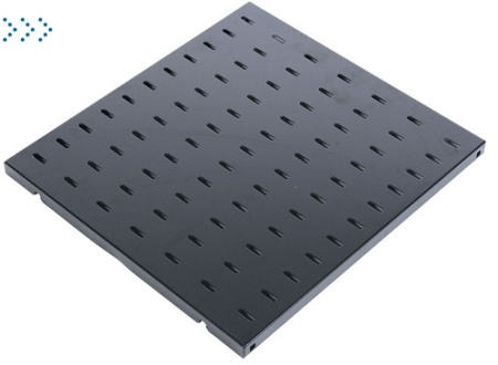 Полка перфорированная, глубина 390 мм, цвет черный