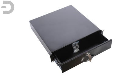 Полка (ящик) для документации 3U, цвет черный