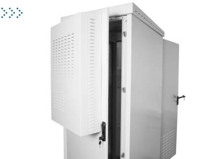 Шкаф уличный всепогодный напольный укомплектованный 18U (Ш700 × Г900), комплектация ТК-IP54