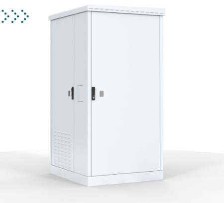 Шкаф уличный всепогодный напольный 18U (Ш1000хГ900) с электроотсеком, три двери
