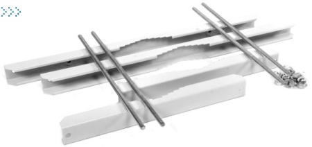 Комплект крепления двойной на столб для шкафов ШТВ-Н и EMW шириной 600 мм.