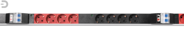 Верт блок розеток, мониторинг, измерение, 3 фазы 16А, 18S, 1420 мм, вх IEC 309, шнур 3м