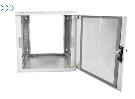 Шкаф телекоммуникационный настенный разборный 9U (600х520), съемные стенки, дверь стекло