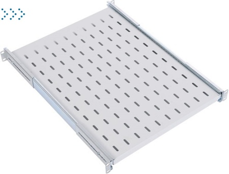 Полка перфорированная выдвижная с телескопическими направляющими, глубина 1000 мм