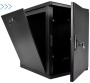 Шкаф телекоммуникационный настенный разборный 12U (600 × 650) съемные стенки, дверь металл, цвет черный