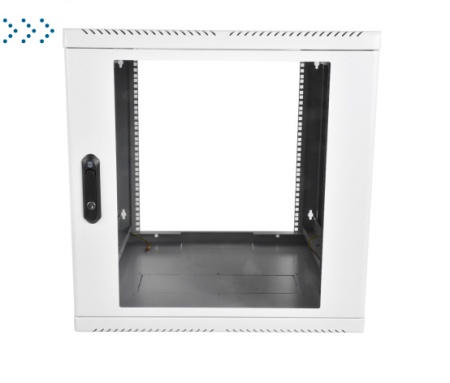 Шкаф телекоммуникационный настенный разборный 9U (600х520), съемные стенки, дверь стекло