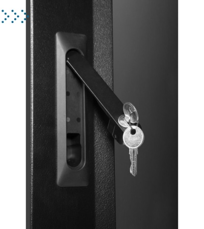 Шкаф телекоммуникационный напольный ПРОФ универсальный 42U (600x1000) дверь стекло, чёрный, в сборе