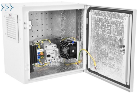 Шкаф ЭКОНОМ уличный всепогодный настенный укомплектованный (В500 × Ш500 × Г300), комплектация T2-IP65