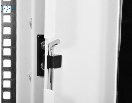 Шкаф телекоммуникационный напольный 42U (600 × 1000) дверь перфорированная, задние двойные перф.