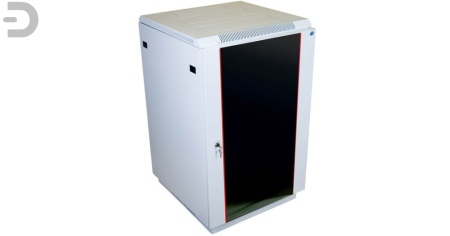 Шкаф телекоммуникационный напольный 27U (600x800) дверь стекло