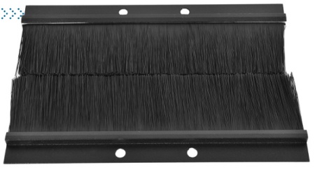 Комплект щеточного ввода в шкаф, универсальный, цвет черный