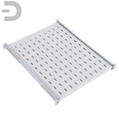 Полка перфорированная выдвижная с телескопическими направляющими, глубина 620 мм