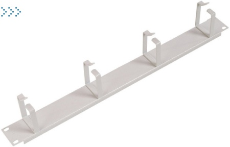 Органайзер кабельный горизонтальный 19" 1U, 4 кольца