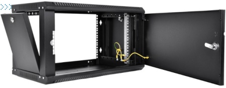 Шкаф телекоммуникационный настенный разборный ЭКОНОМ 9U (600 × 350) дверь металл, цвет черный