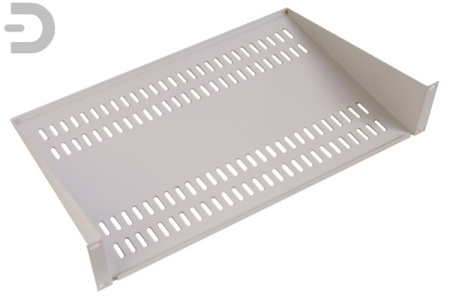 Полка перфорированная консольная 2U, глубина 200 мм, цвет черный