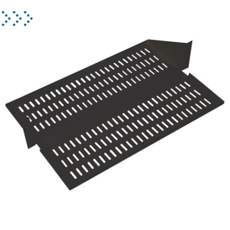 Полка для стойки усиленная под аккумулятор с центральным креплением, глубина 400 мм, цвет черный