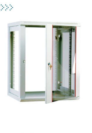 Шкаф телекоммуникационный настенный разборный 12U (600х520), съемные стенки, дверь стекло