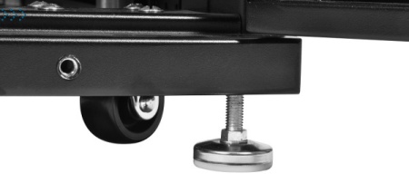 Шкаф серверный ПРОФ напольный 42U (600x1200) дверь перфор., задние двойные перфор., черный, в сборе