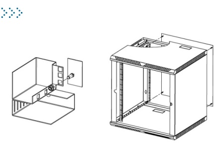 Стенка задняя к шкафу ШРН, ШРН-Э и ШРН-М 12U в комплекте с крепежом