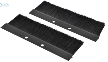 Комплект щеточного ввода в шкаф, универсальный, цвет черный