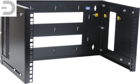 Кронштейн телекоммуникационный настенный 9U, регулируемая глубина 300-450 мм, цвет черный
