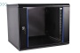 Шкаф телекоммуникационный настенный разборный 12U (600х650) дверь стекло, цвет черный