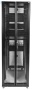 Шкаф серверный ПРОФ напольный 42U (600x1200) дверь перфор., задние двойные перфор., черный, в сборе
