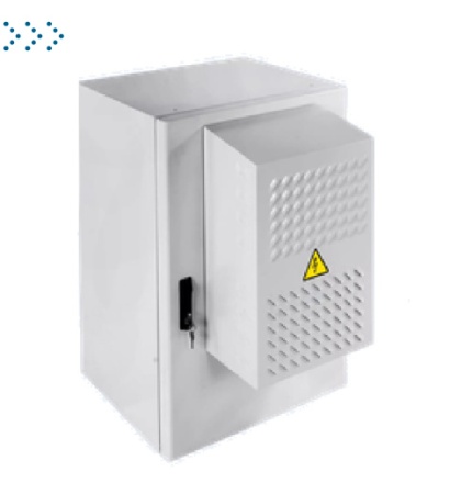 Шкаф уличный всепогодный настенный укомплектованный 18U (Ш600 × Г500), комплектация ТК-IP65