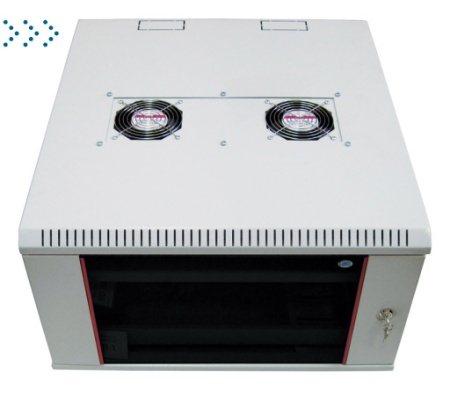 Шкаф телекоммуникационный настенный 9U (600х650) дверь стекло