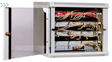 Шкаф телекоммуникационный настенный 12U (600х650) дверь стекло