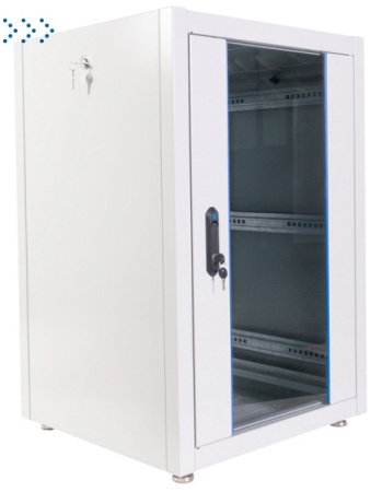 Шкаф телекоммуникационный напольный ЭКОНОМ 18U (600 × 800) дверь стекло, дверь металл