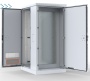Шкаф уличный всепогодный напольный 18U (Ш1000хГ900) с электроотсеком, три двери
